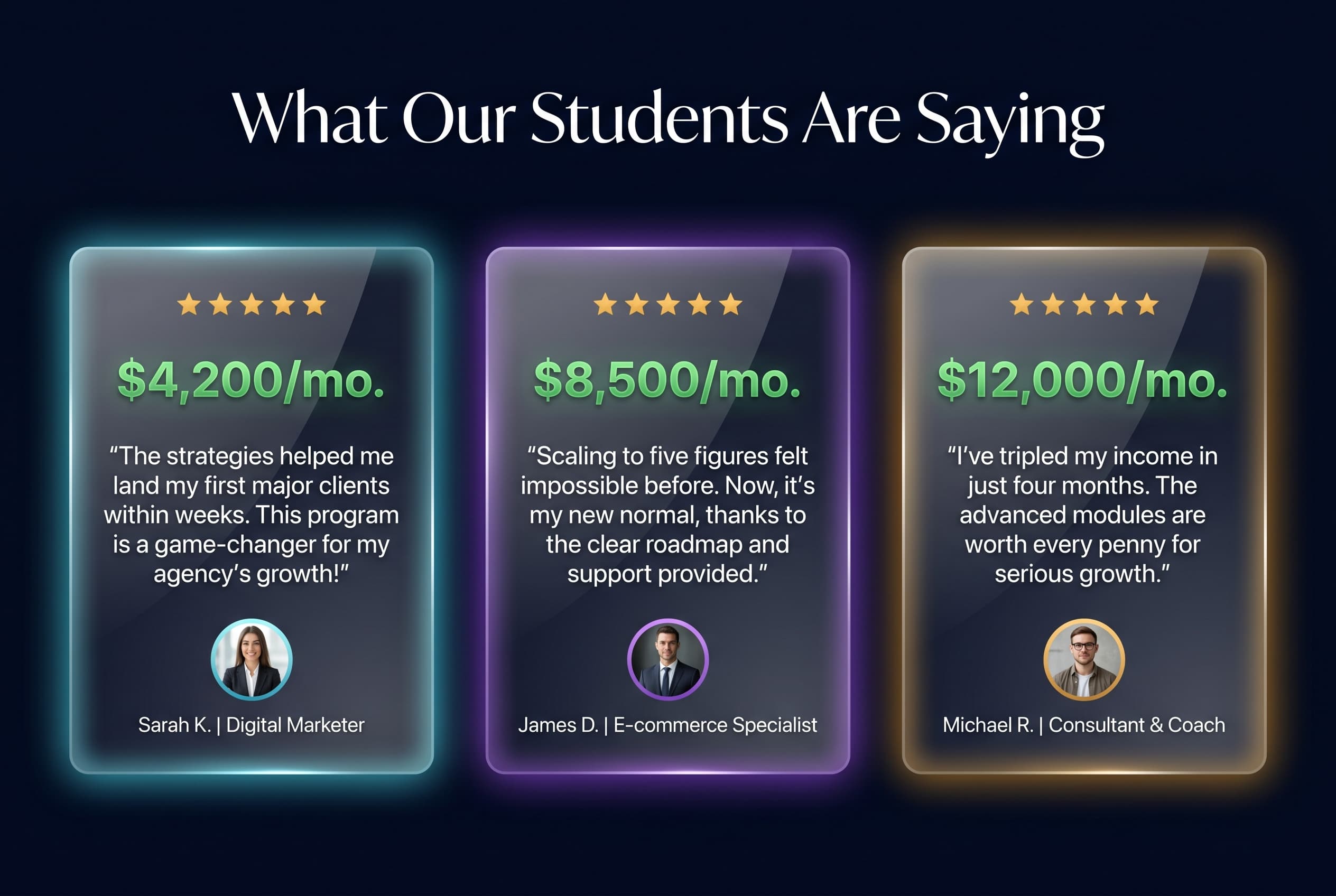 What Our Students Are Saying โ Real results and revenue